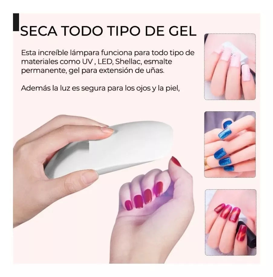 Lámpara Secadora de Uñas UV LED – Portátil y Profesional