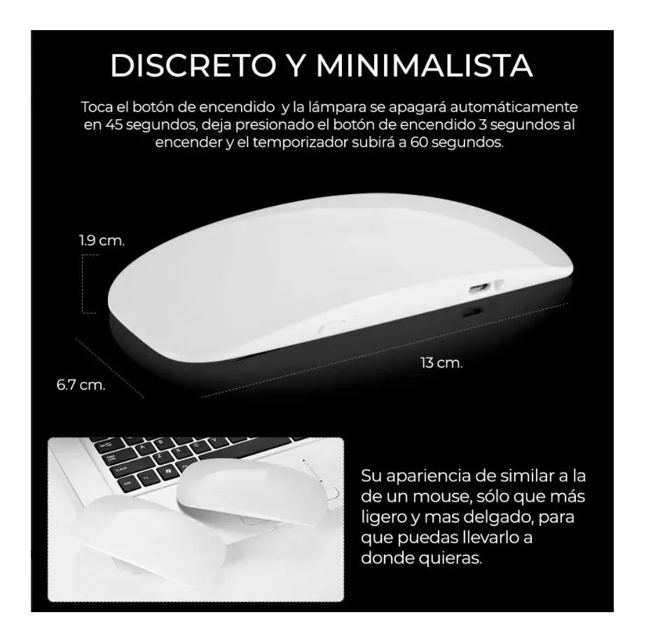 Lámpara Secadora de Uñas UV LED – Portátil y Profesional